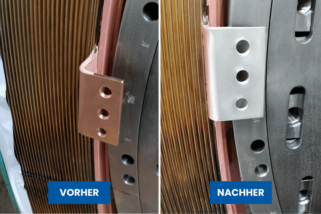 Vorher/Nachher vergleich Graf Oberflächentechnik