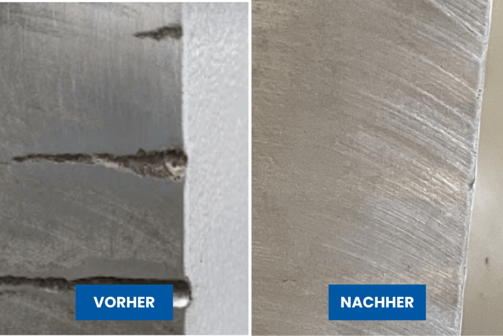 Vorher/Nachher vergleich Graf Oberflächentechnik